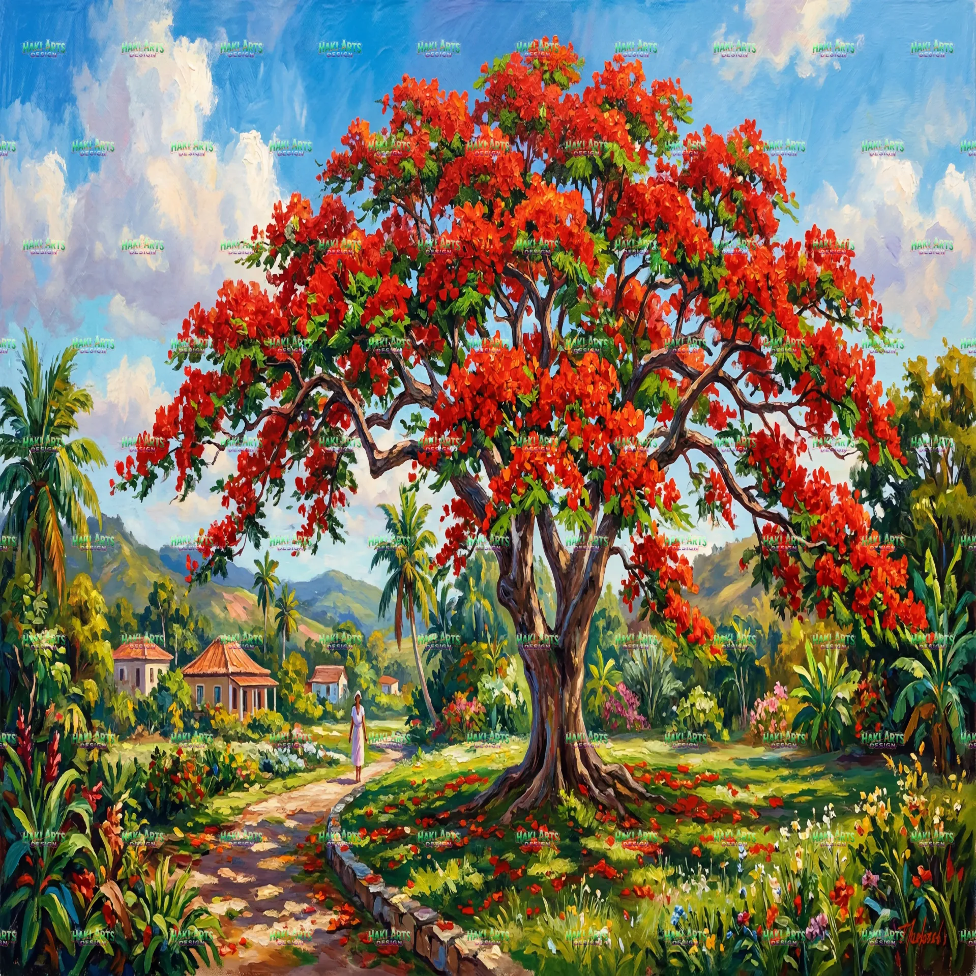 Flamboyan Art 1 (6" x 4")