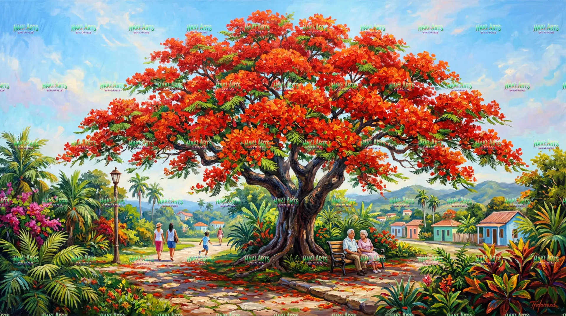 Flamboyan Art 2 (6" x 4")