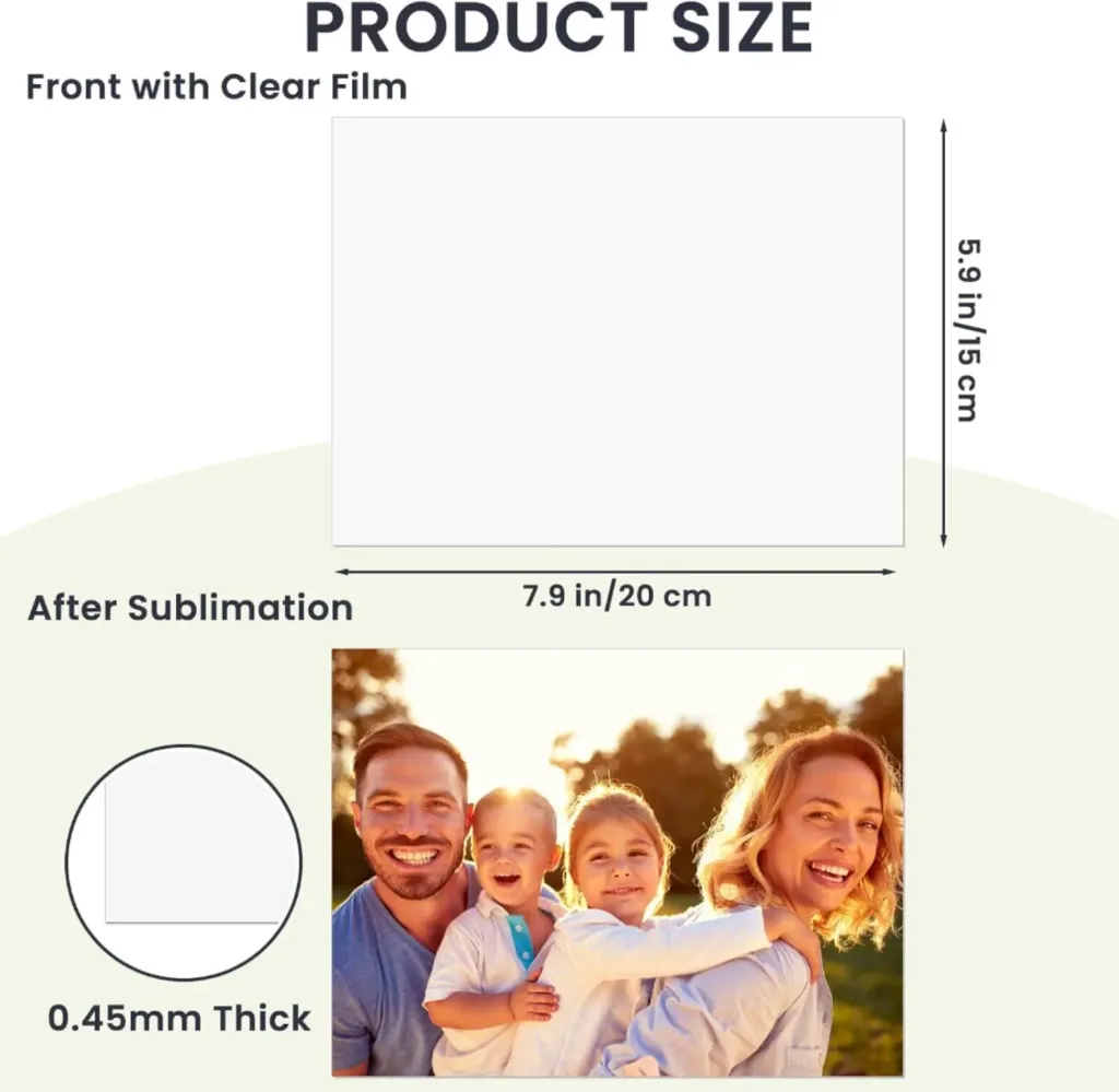 Sublimation Metal Photo 6"x 8"